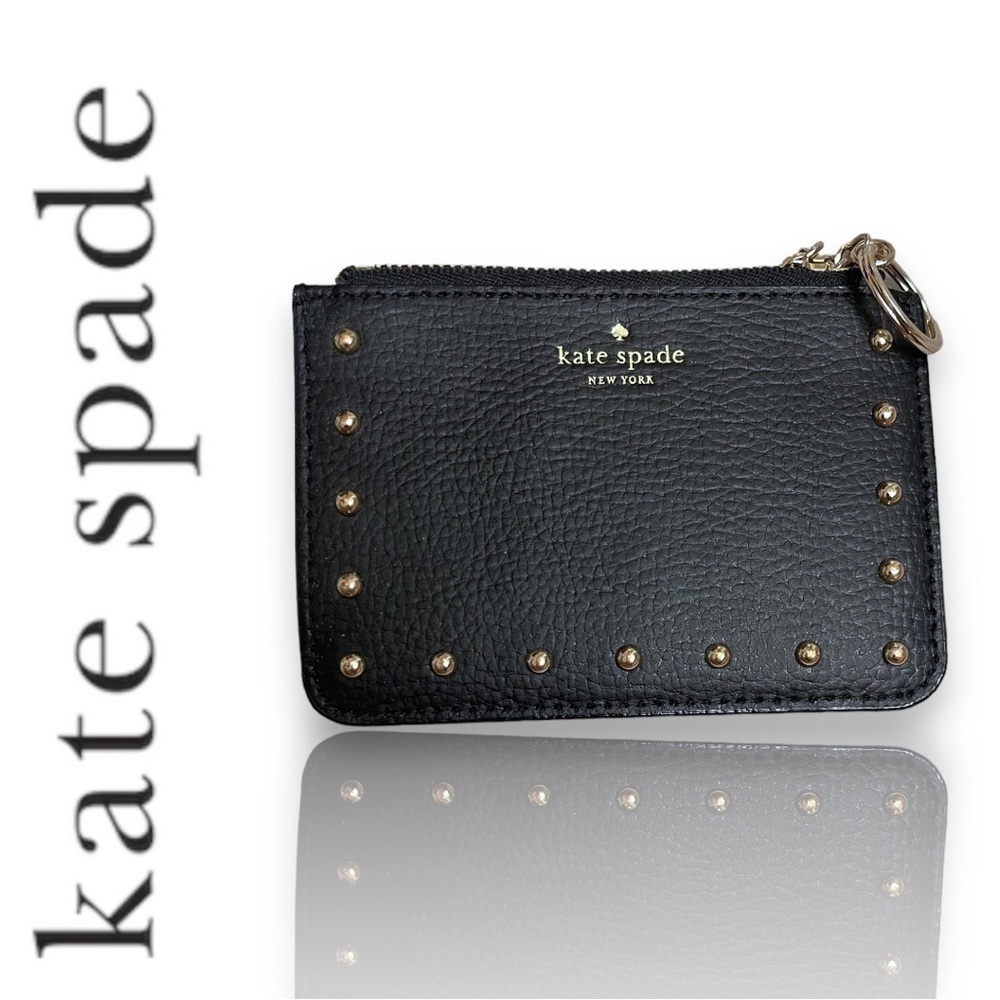 Kate Spade Leather Studded Bitsy Sanders Place FOB  Wallet Black​​​